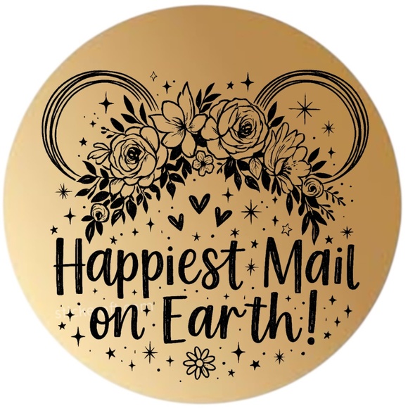 Happiest Mail on Earth Sticker 2” | Cute  DISNEY Label | Small Biz Packaging - Picture 10 of 14